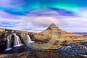 Northern Light in Kirkjufell Iceland