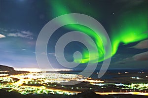 Del Norte las luces más alto islandia 