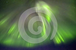 Northern lights. Abstract natural background in north of Sweden.