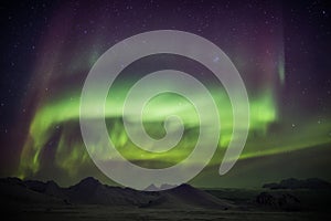 Northern Lights across the Arctic sky - Spitsbergen