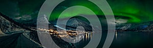 Northern Lights - Aurora Borealis Breidtinden Segla Fjordgard Senja in NORWAY