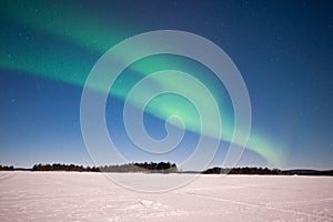 Northern lights, Aurora Borealis in Lapland Finland