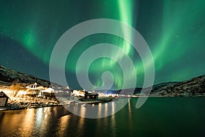 Northern lights (Aurora borealis) over Tromso