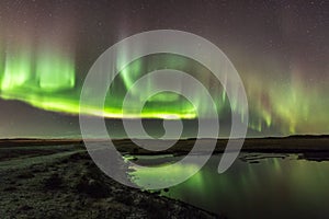 The northern lights in Icelandic lands