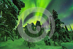Northern lights in Finish Lapland photo