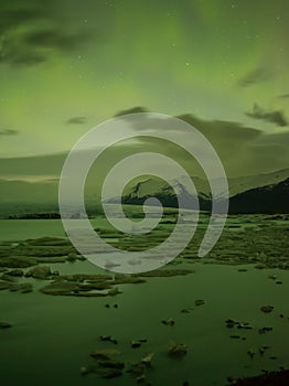 Northern Lights in Jokulsarlon ,iceland