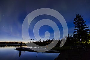 Northern lights in Kiruna, Lapland, Northern Sweden