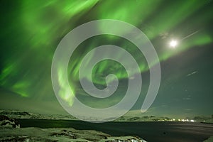 Northern Lights on the Kola Peninsula. Teriberka photo