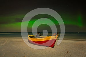 Northern Lights over the Baltic Sea in Poland, Debki