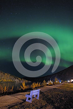 Northern lights over Love chair