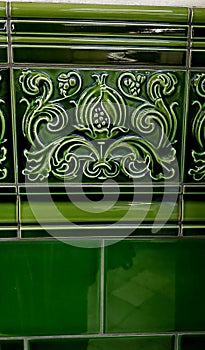 Northern Line underground tiling Green so cool