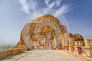 Northern Palace. The ancient fortification Masada in Israel. Masada National Park in the Dead Sea region of Israel