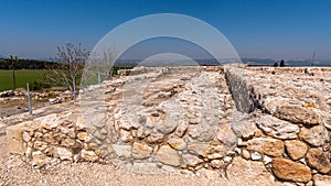 The Northern Palace and Stable area from the Israelite period at Tel Megiddo.