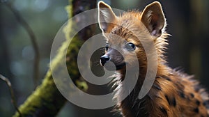 Northern Pudu (Pudu mephistophiles), Ecuador. The smallest species of deer in the world