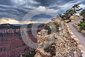 Northern Rim of Grand Canyon from Cap Royal and Walhalla Overlook Arizona USA