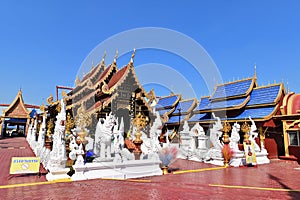 Northern-Style Buddhist Shrine at Wat Pipat Mongkol