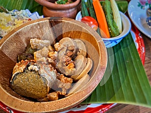 The Northern Thai Cuisine set, the dlicious dish in Thailand