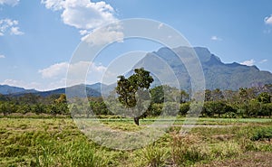 Northern Thailand landscape. Mountains  Doi Luang Chiang Dao in Chiang Mai province.