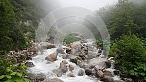 Northern Turkey Rize rivers with waterfalls nature country life, Blacksea Karadeniz, Turkey