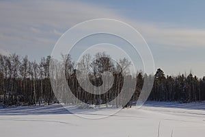 Northern winter and spring landscape