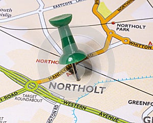 Northolt on a UK Map