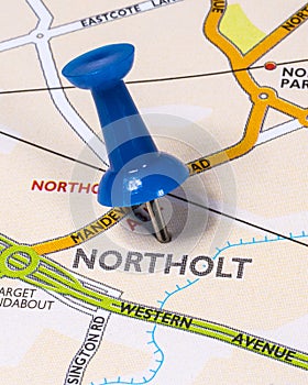 Northolt on a UK Map