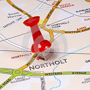 Northolt on a UK Map