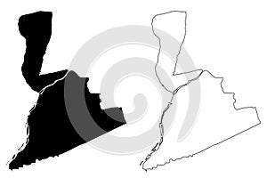 Northumberland County, Commonwealth of Pennsylvania U.S. county, United States of America, USA, U.S., US map vector illustration