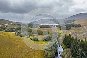 The Northwest Highlands of Scotland Aerial View