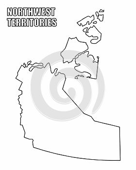 Northwest Territories outline map