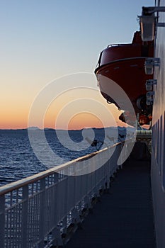 Norvegian sea sunset photo