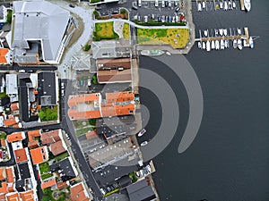 Norway drone view - Flekkefjord town photo