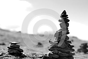 Norway dzen stones over the top background