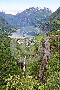 Norway fiord cruise ship