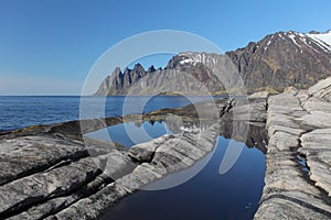 Norway fjord in Senja, Norway