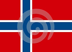 Norway flag, official colors and proportion correctly. National Norway flag