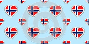 Norvegia bandiera senza soluzione di continuità modello. vettore norvegese bandiere. cuore simboli. struttura lingua corsi gli sport pagine 