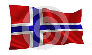Norway flag. A series of `Flags of the world.` The country - Norway flag