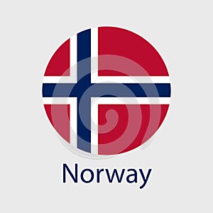 Norway flag vector icon