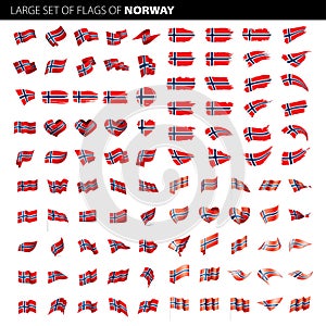 Norway flag, vector illustration