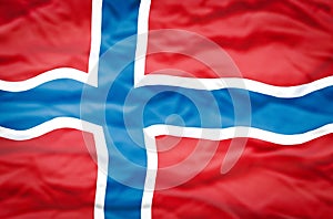 Norway flag on a wavy background.