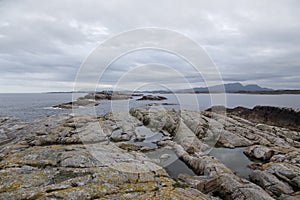 Norway island Averoy Nordic landscape North autumn picture
