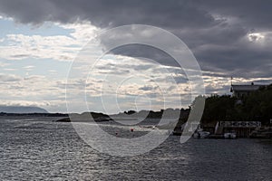 Norway island Averoy Nordic landscape North autumn picture