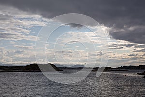 Norway island Averoy Nordic landscape North autumn picture