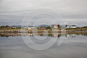 Norway island Averoy Nordic landscape North autumn picture