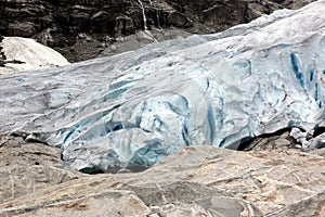 Norway, Jostedalsbreen National Park. Famous Briksdalsbreen glac