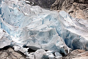 Norway, Jostedalsbreen National Park. Famous Briksdalsbreen glac