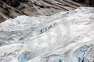 Norway, Jostedalsbreen National Park. Famous Briksdalsbreen glac photo