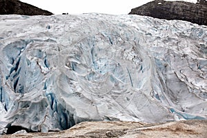 Norway, Jostedalsbreen National Park. Famous Briksdalsbreen glac photo