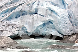 Norway, Jostedalsbreen National Park. Famous Briksdalsbreen glac